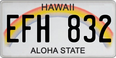 HI license plate EFH832