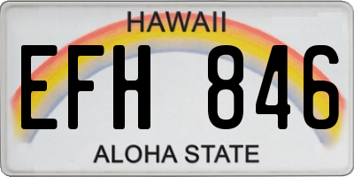 HI license plate EFH846