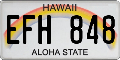 HI license plate EFH848