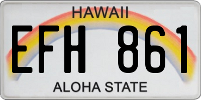 HI license plate EFH861