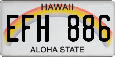 HI license plate EFH886