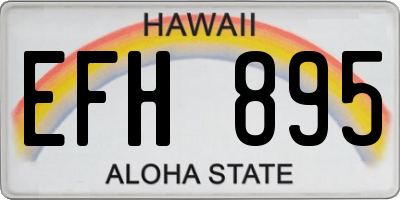 HI license plate EFH895