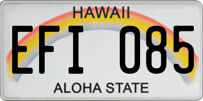 HI license plate EFI085