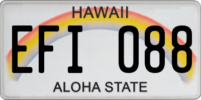 HI license plate EFI088