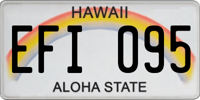 HI license plate EFI095