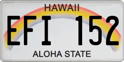 HI license plate EFI152