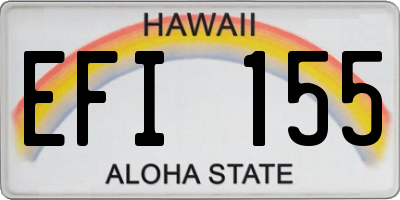 HI license plate EFI155