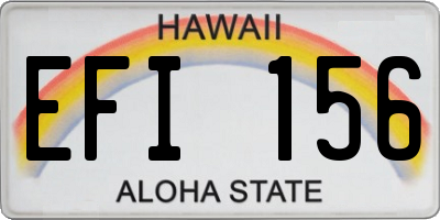 HI license plate EFI156
