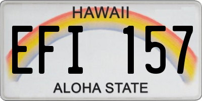 HI license plate EFI157