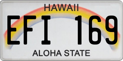 HI license plate EFI169
