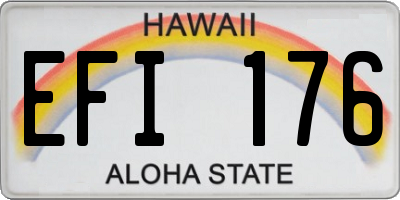 HI license plate EFI176