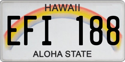 HI license plate EFI188