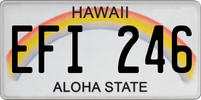 HI license plate EFI246