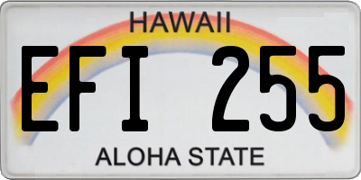 HI license plate EFI255