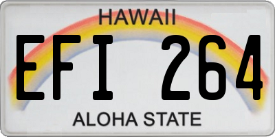 HI license plate EFI264