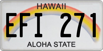 HI license plate EFI271