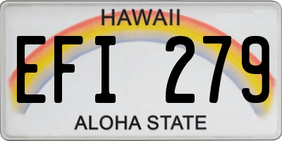 HI license plate EFI279