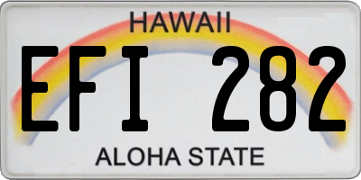 HI license plate EFI282