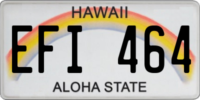 HI license plate EFI464
