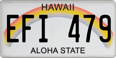 HI license plate EFI479