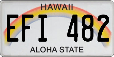 HI license plate EFI482