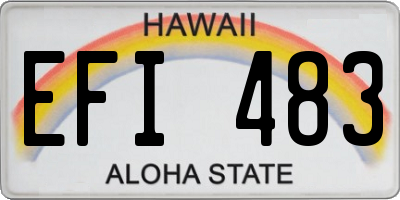 HI license plate EFI483