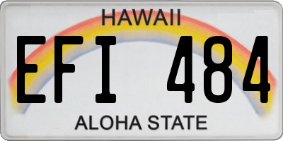 HI license plate EFI484