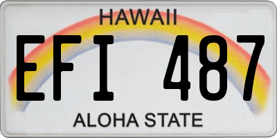 HI license plate EFI487