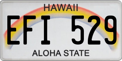 HI license plate EFI529