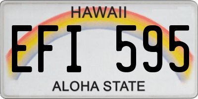 HI license plate EFI595