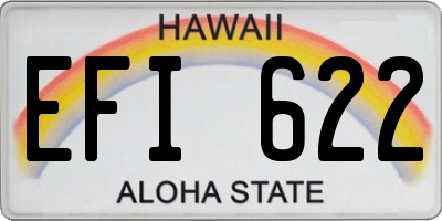 HI license plate EFI622