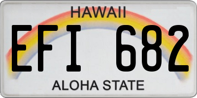 HI license plate EFI682