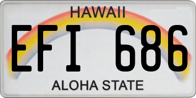 HI license plate EFI686