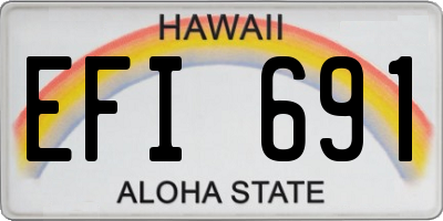 HI license plate EFI691