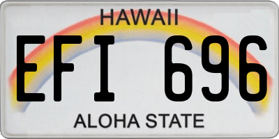 HI license plate EFI696