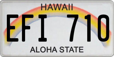 HI license plate EFI710