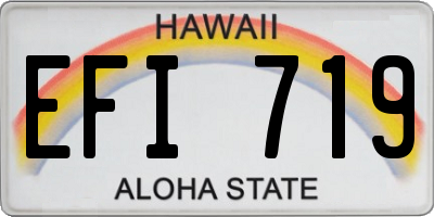 HI license plate EFI719