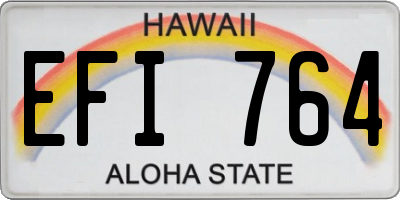 HI license plate EFI764