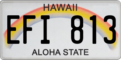 HI license plate EFI813