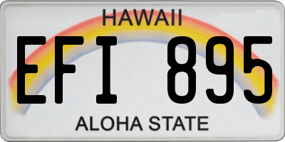 HI license plate EFI895