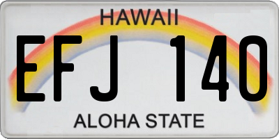HI license plate EFJ140
