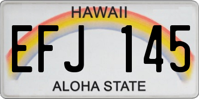 HI license plate EFJ145