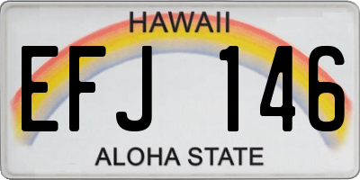 HI license plate EFJ146