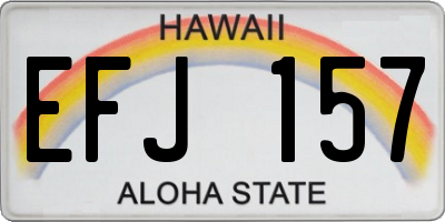 HI license plate EFJ157