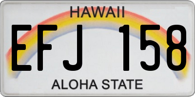 HI license plate EFJ158