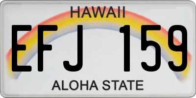 HI license plate EFJ159