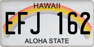 HI license plate EFJ162