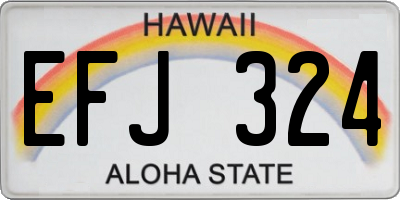 HI license plate EFJ324