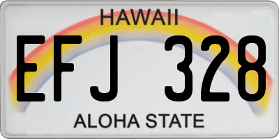 HI license plate EFJ328