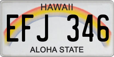HI license plate EFJ346